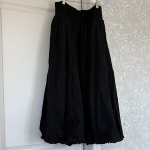 Madewell Poplin Smocked Bubble Midi Skirt